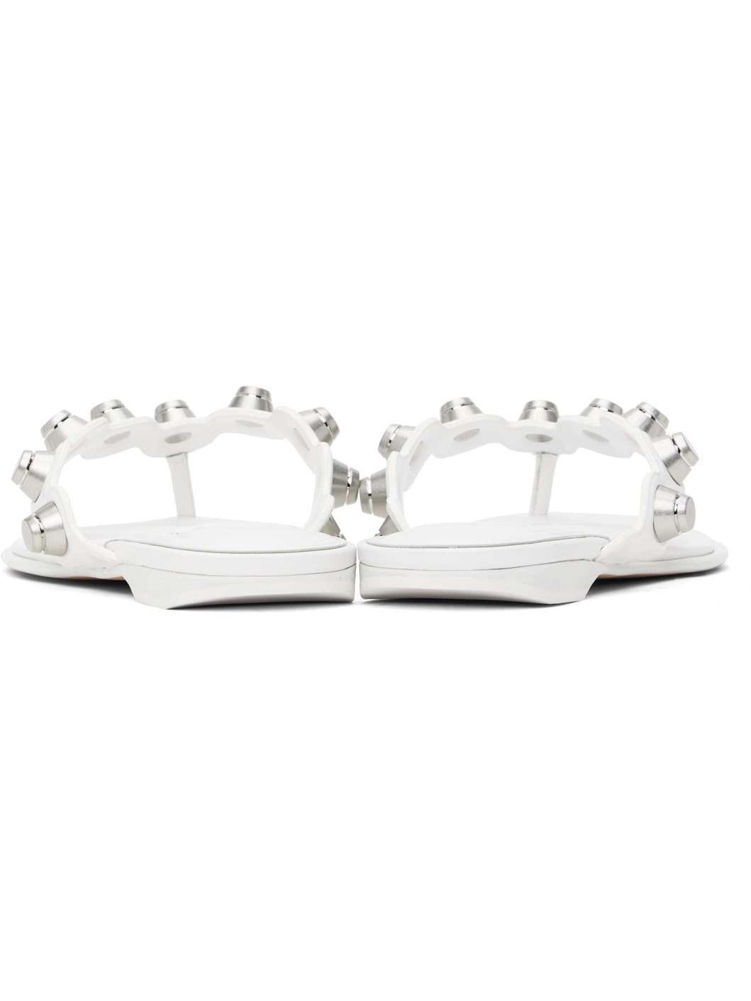 White Rexa Thong Flat Sandals - 2