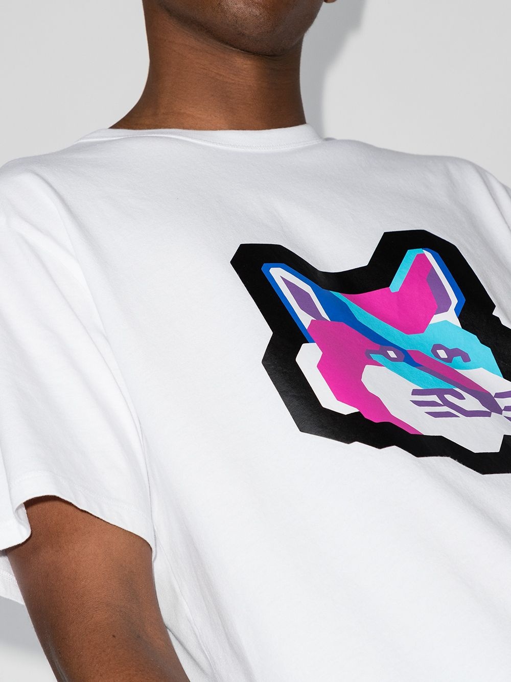 Pixel Fox print T-shirt - 4