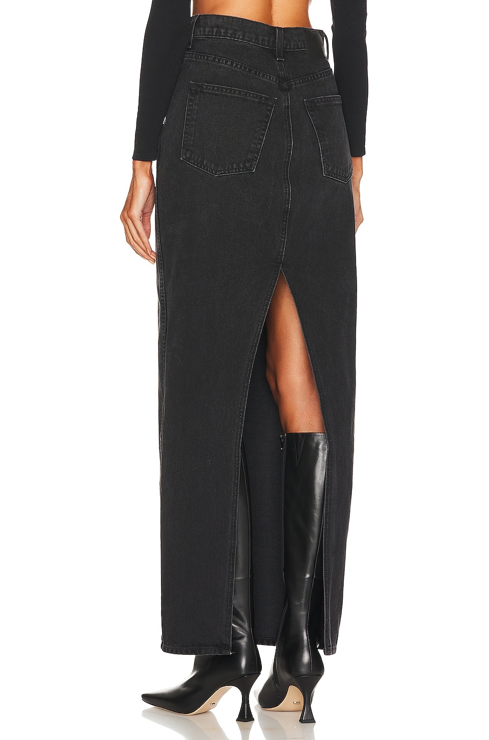 Amara Maxi Pencil Skirt with Back Slit - 3