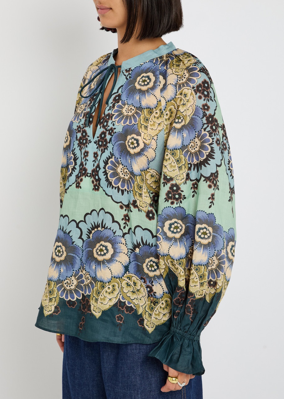 Alemais Madalena Printed Ramie Blouse - 2