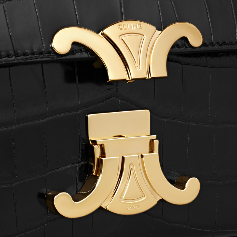 CHAIN SHOULDER BAG triomphe in Crocodile 5