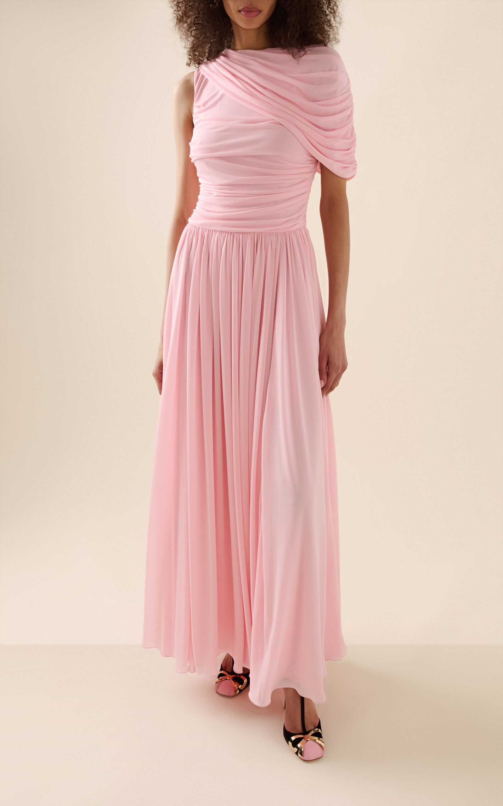 Draped Jersey Maxi Dress light pink - 2