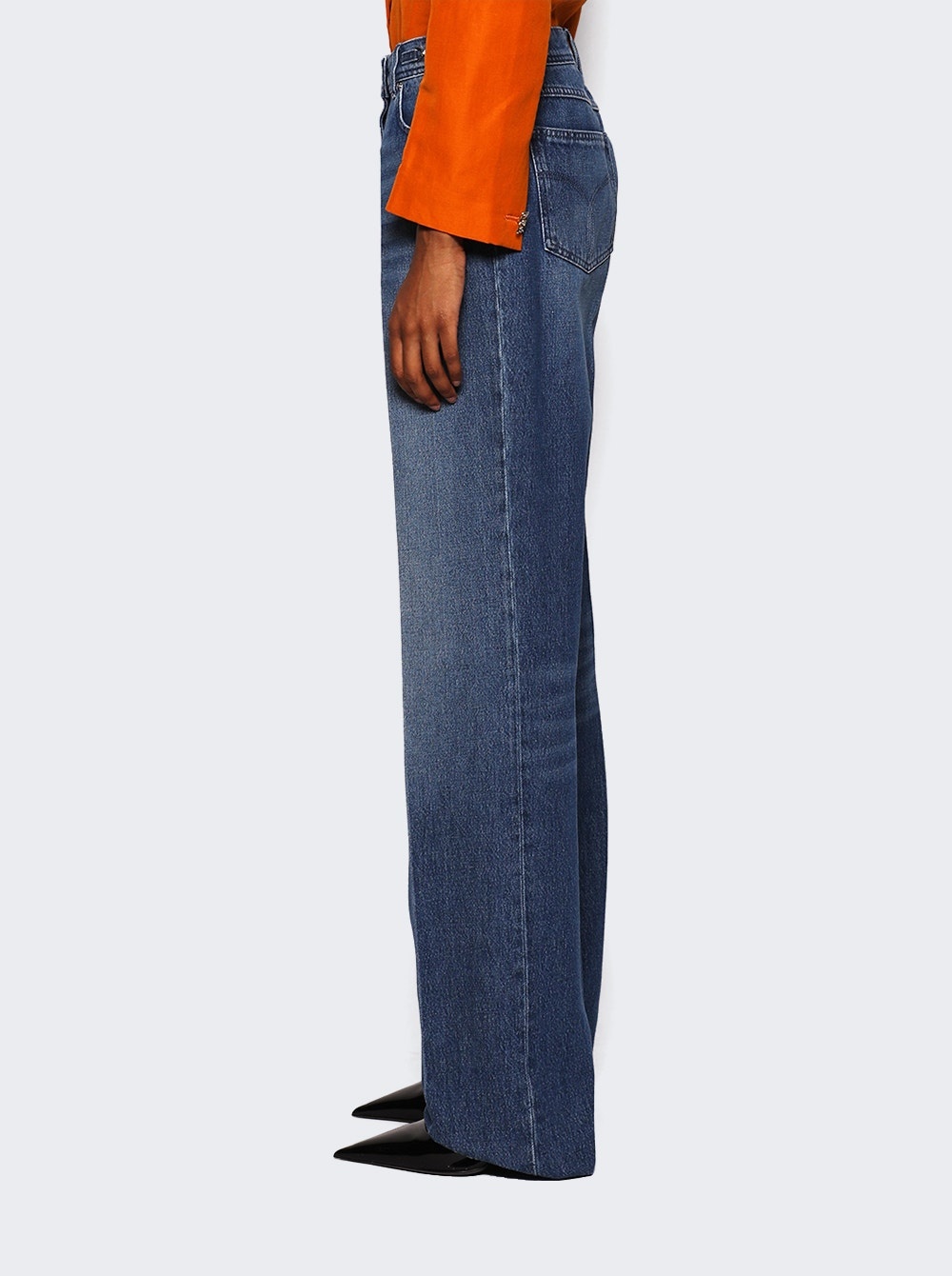 Pant Denim Stone Wash Denim Fabric With Special Compund Medium Blue - 4