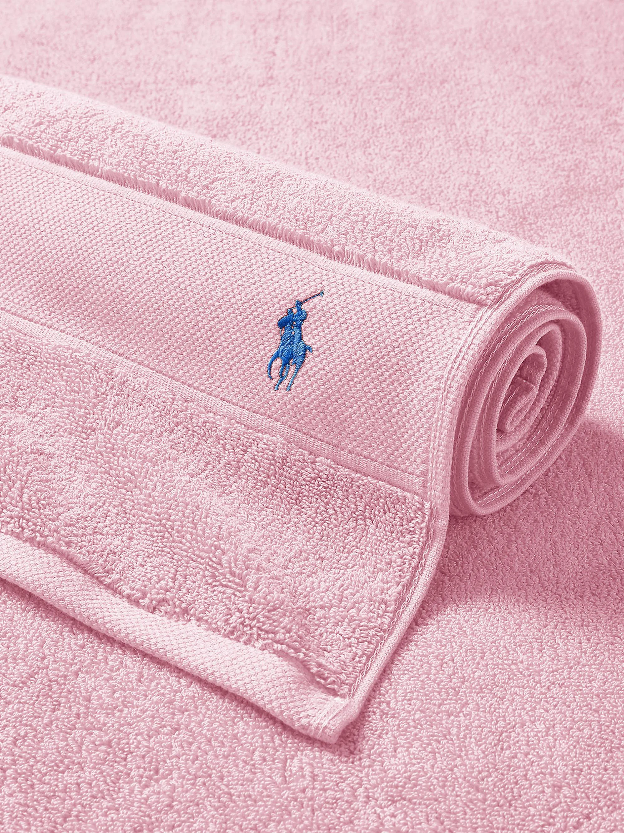 Polo Player Cotton Bath Mat - Carmel Pink - 1