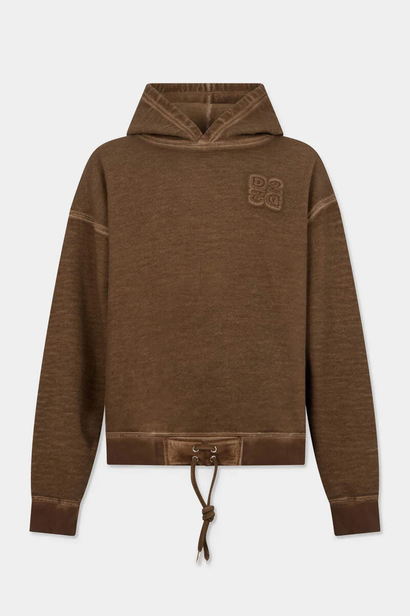 D2 UPSIDE DOWN RELAX FIT HOODIE - 1