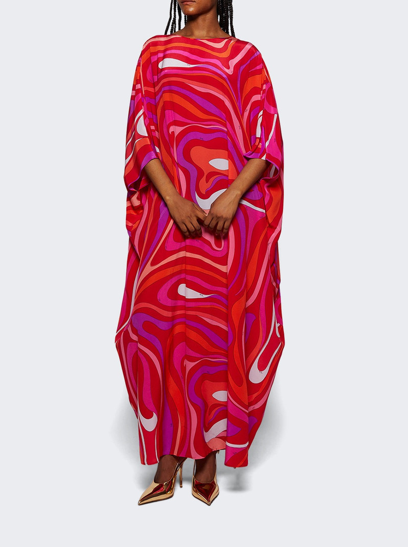 PUCCI Marmo Print Kaftan Corallo And Fuxia outlook