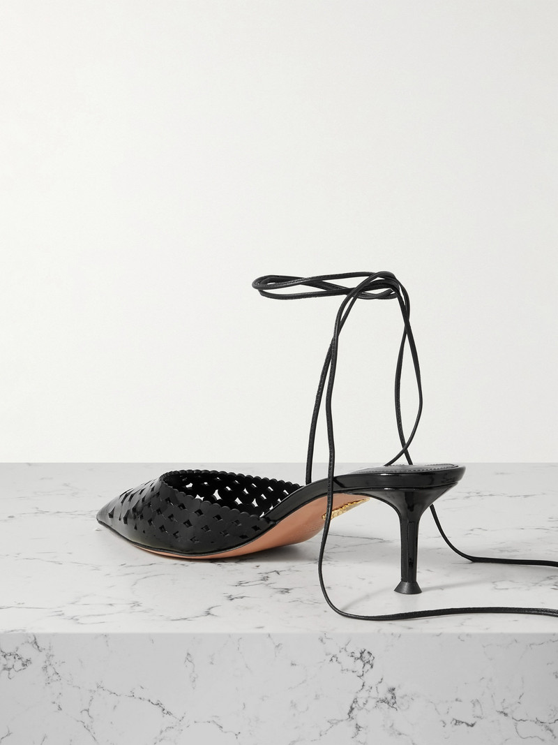 Amourose 50 Cutout Patent-leather Point-toe Pumps 3
