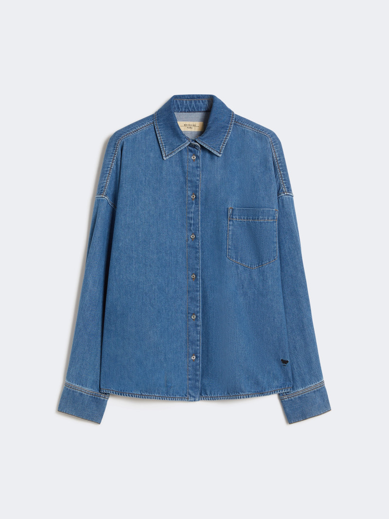 FOGGIA Cotton denim shirt - NAVY 1