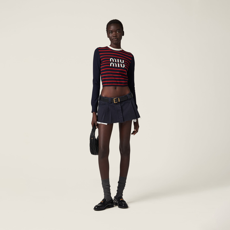 Miu Miu Wool crew-neck sweater outlook