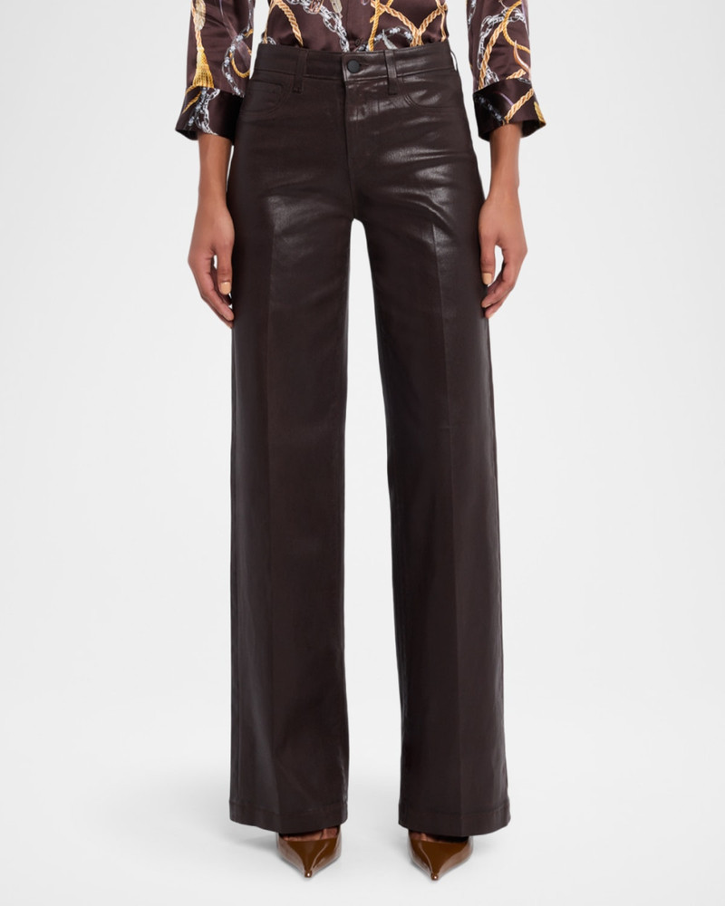 Clayton High-Rise Coated Wide-Leg Jeans - Exclusive 4