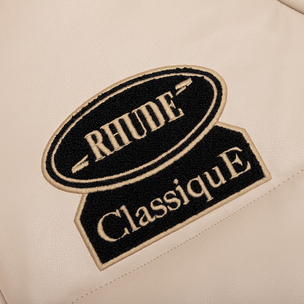 RHUDE EMBROIDERED PUFFER JACKET - TAN - 3
