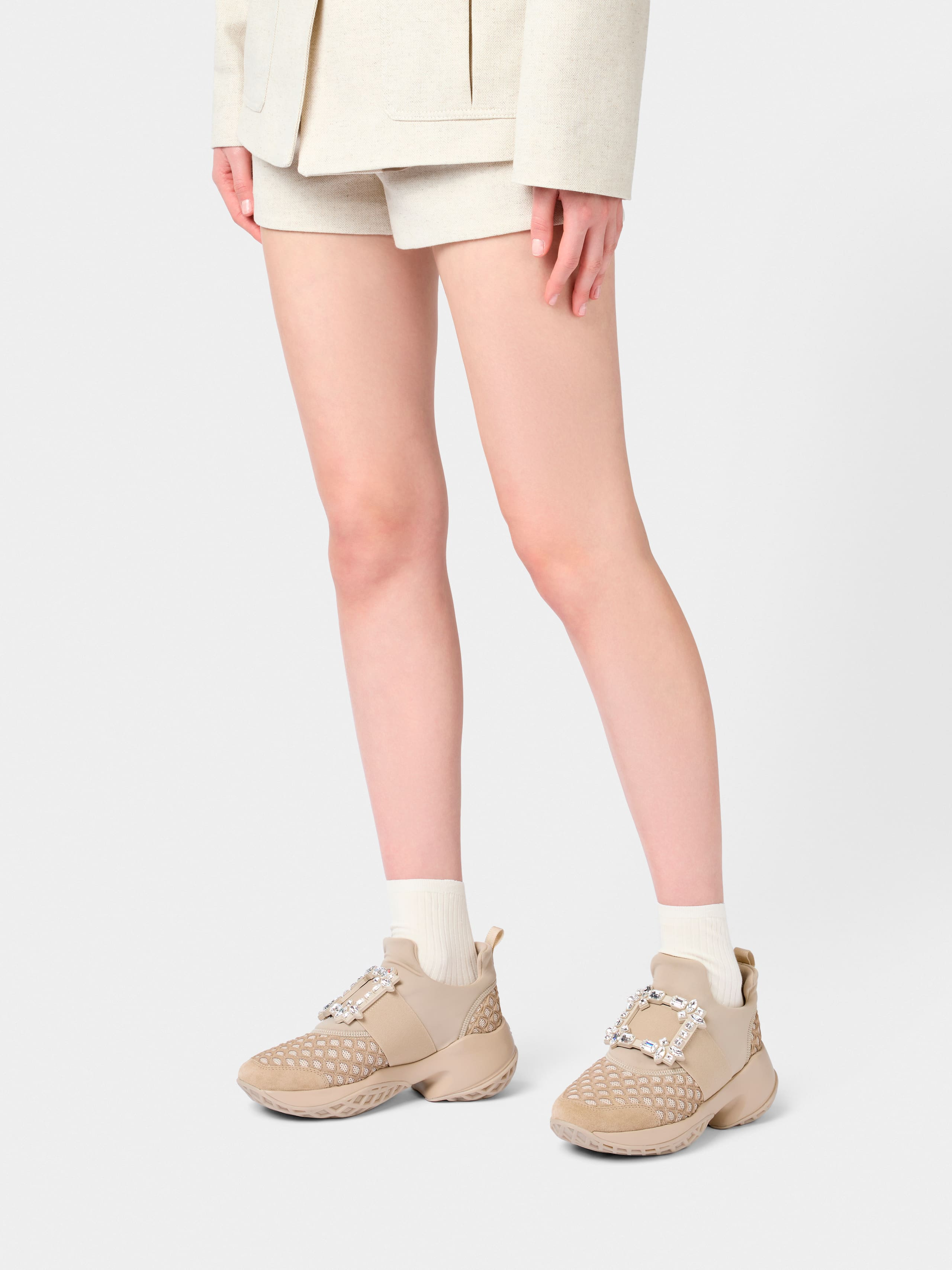 Viv' Run Strass Buckle Sneakers in Technical Fabric - 10