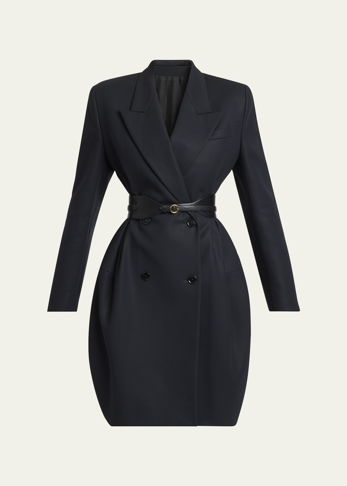 Double-Breasted Tailored Cropped Coat - 1