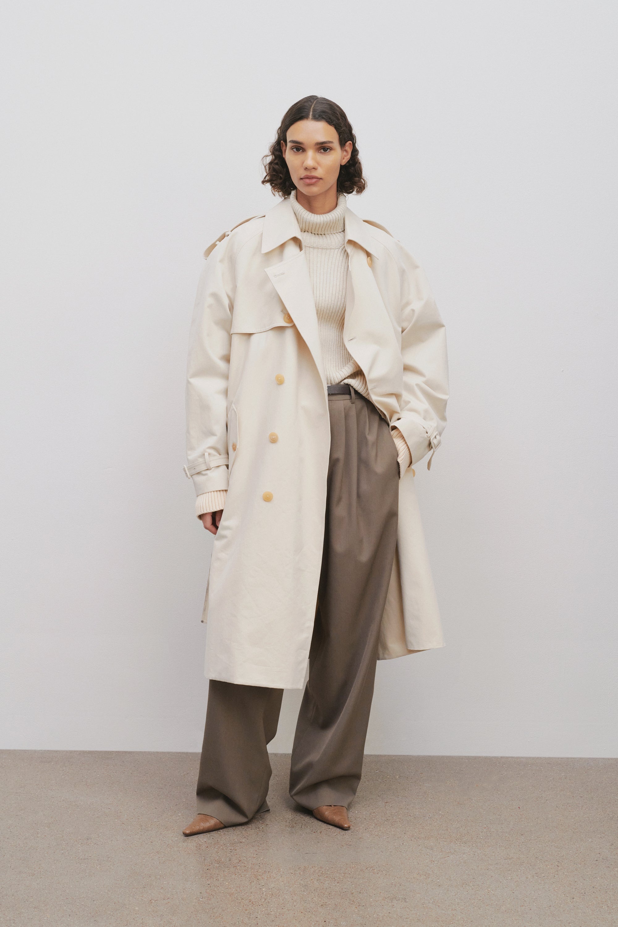 June Coat in Cotton and Virgin Wool - 3