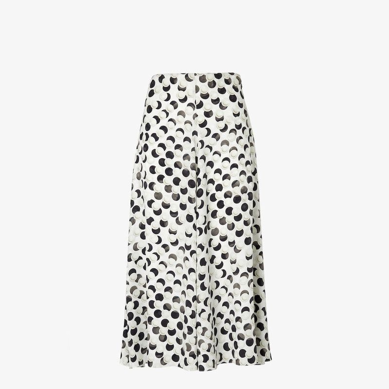 Skirt Black and white silk jacquard skirt 1