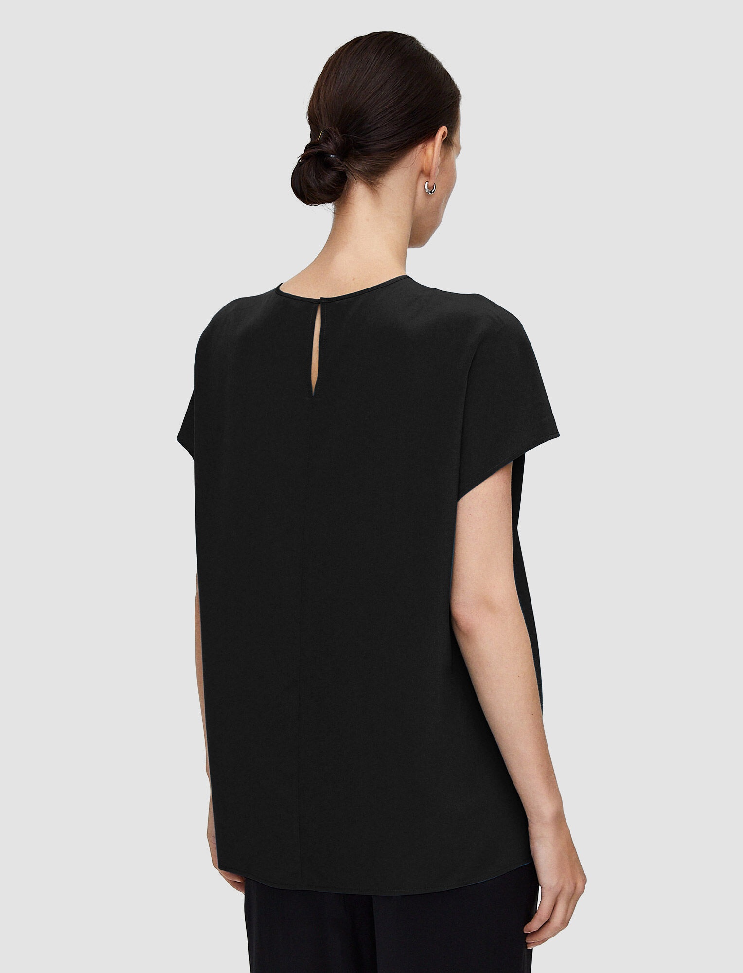 Silk Crepe de Soie Broca Blouse - 4