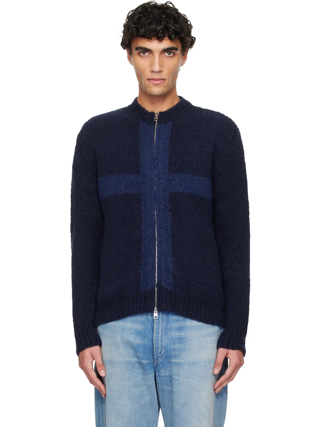 Navy Cruz Sweater - 1