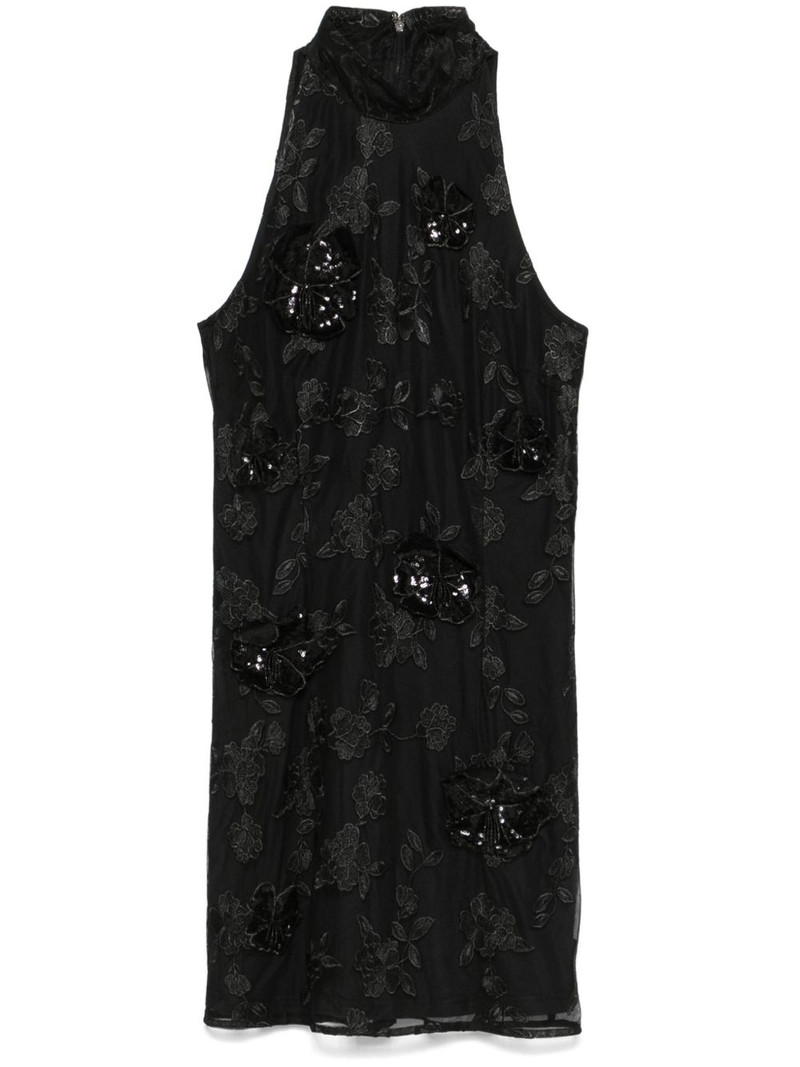 floral-embroidered mesh mini dress 1