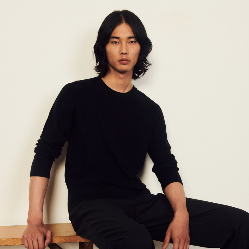 Sandro Bioche-stitch sweater outlook