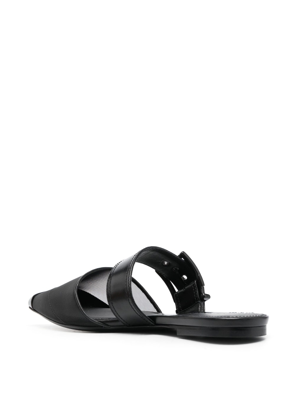 Punk point-toe flat mules - 3