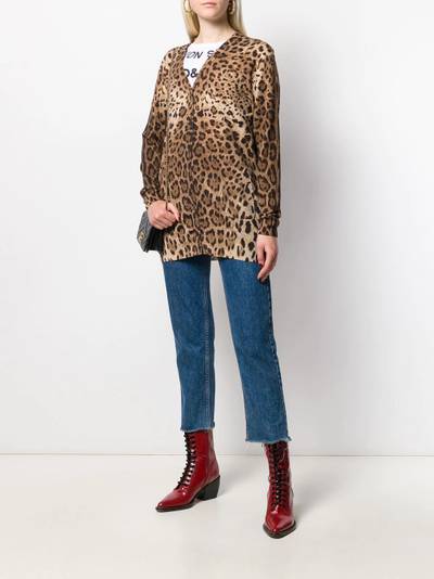 Dolce & Gabbana leopard print cardigan outlook