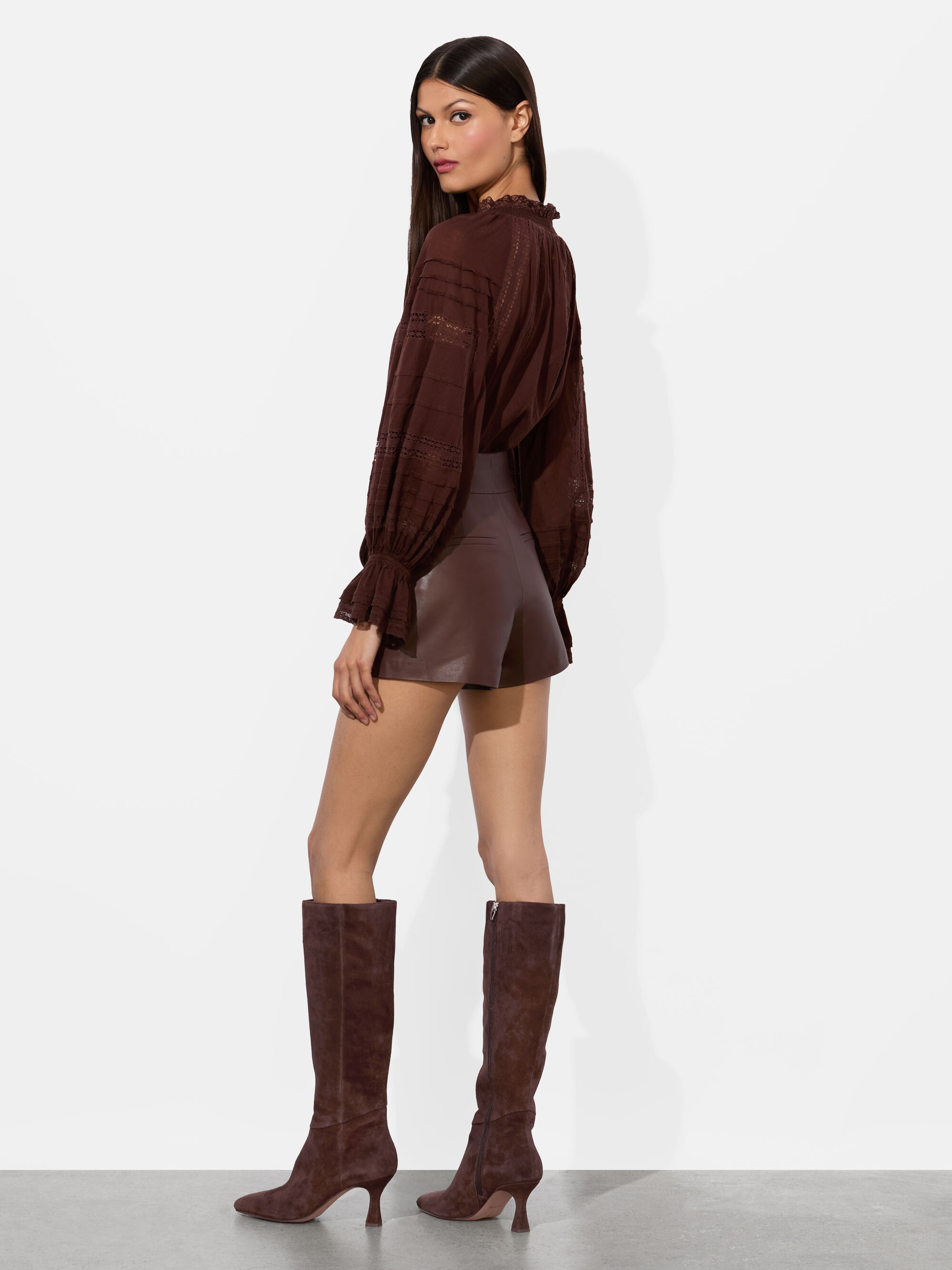 CADY LEATHER SHORT - 4