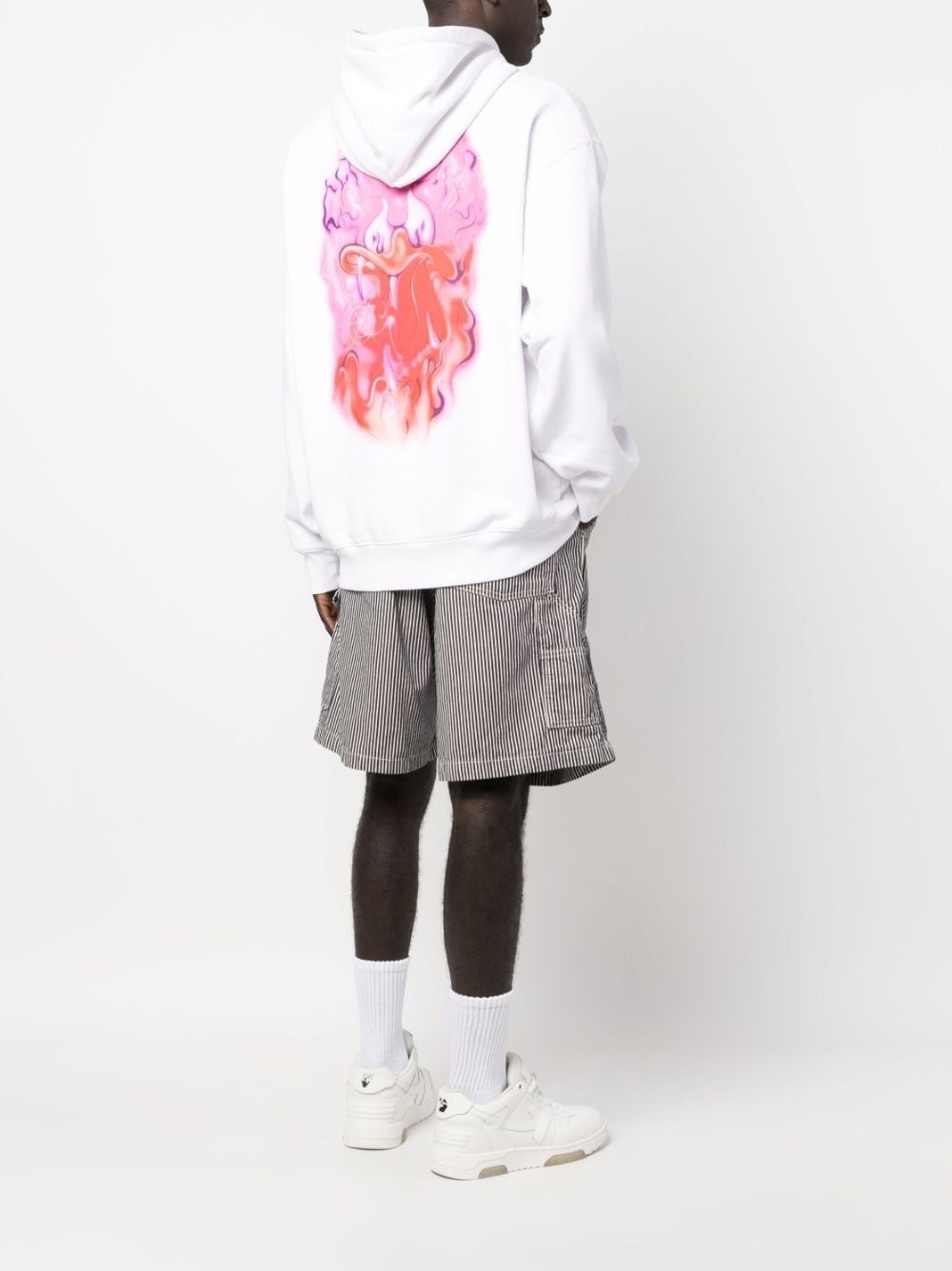 graphic-print cotton hoodie - 2