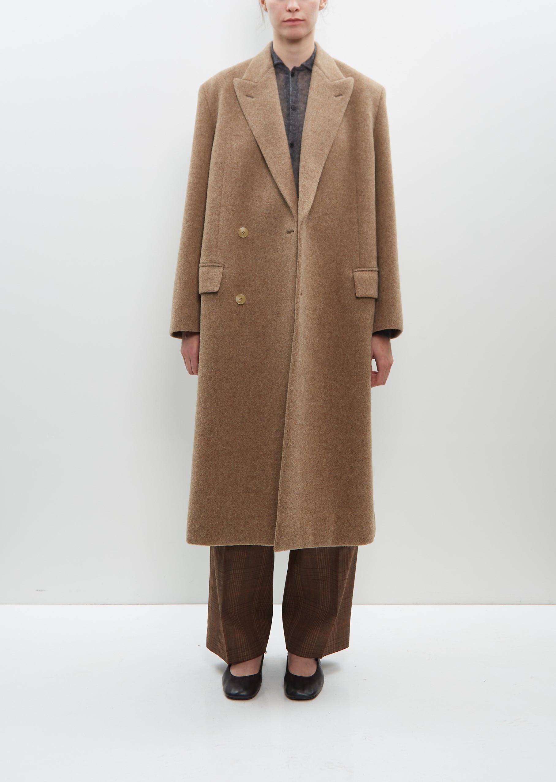 AURALEE Sponge Wool Melton Chesterfield Coat | lagarconne | REVERSIBLE