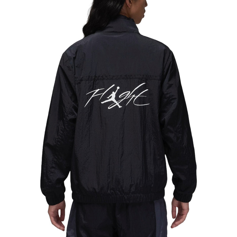 Jordan Air Jordan Essentials Graphic Woven Jacket Asia Sizing 'Black' FN4538-010 outlook