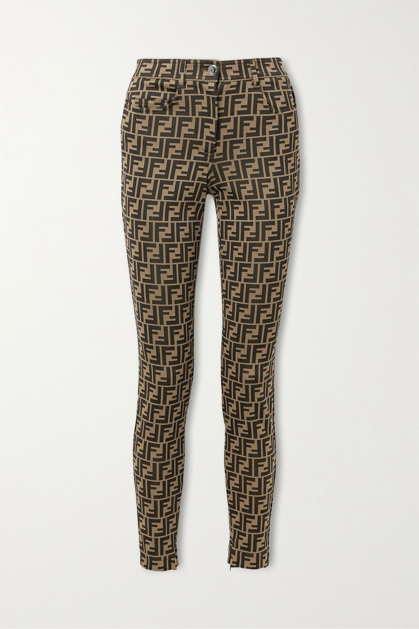 Stretch-jacquard skinny pants - 1