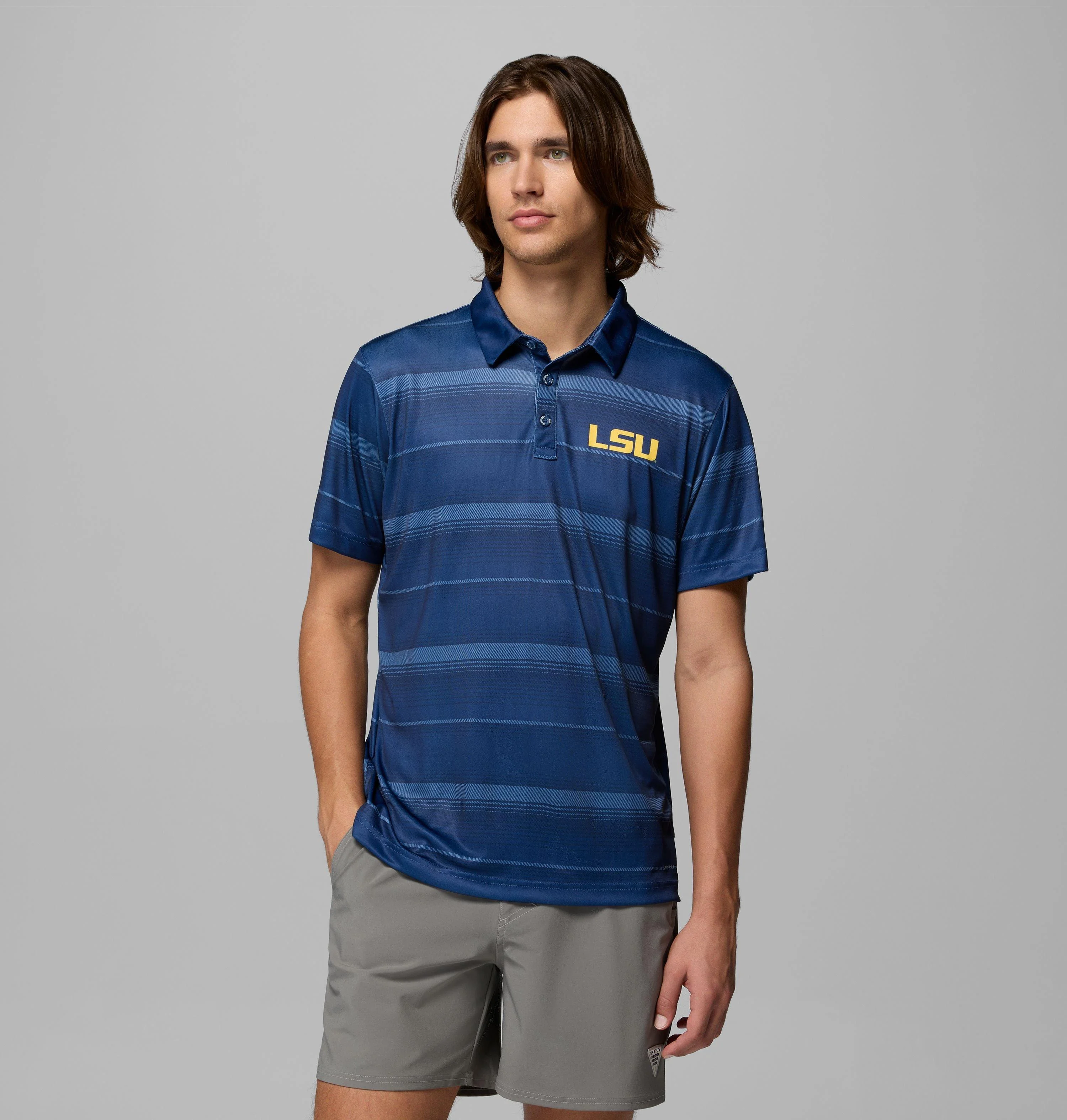 Men's Collegiate PFG Super Terminal Tackle Polo - LSU - 1