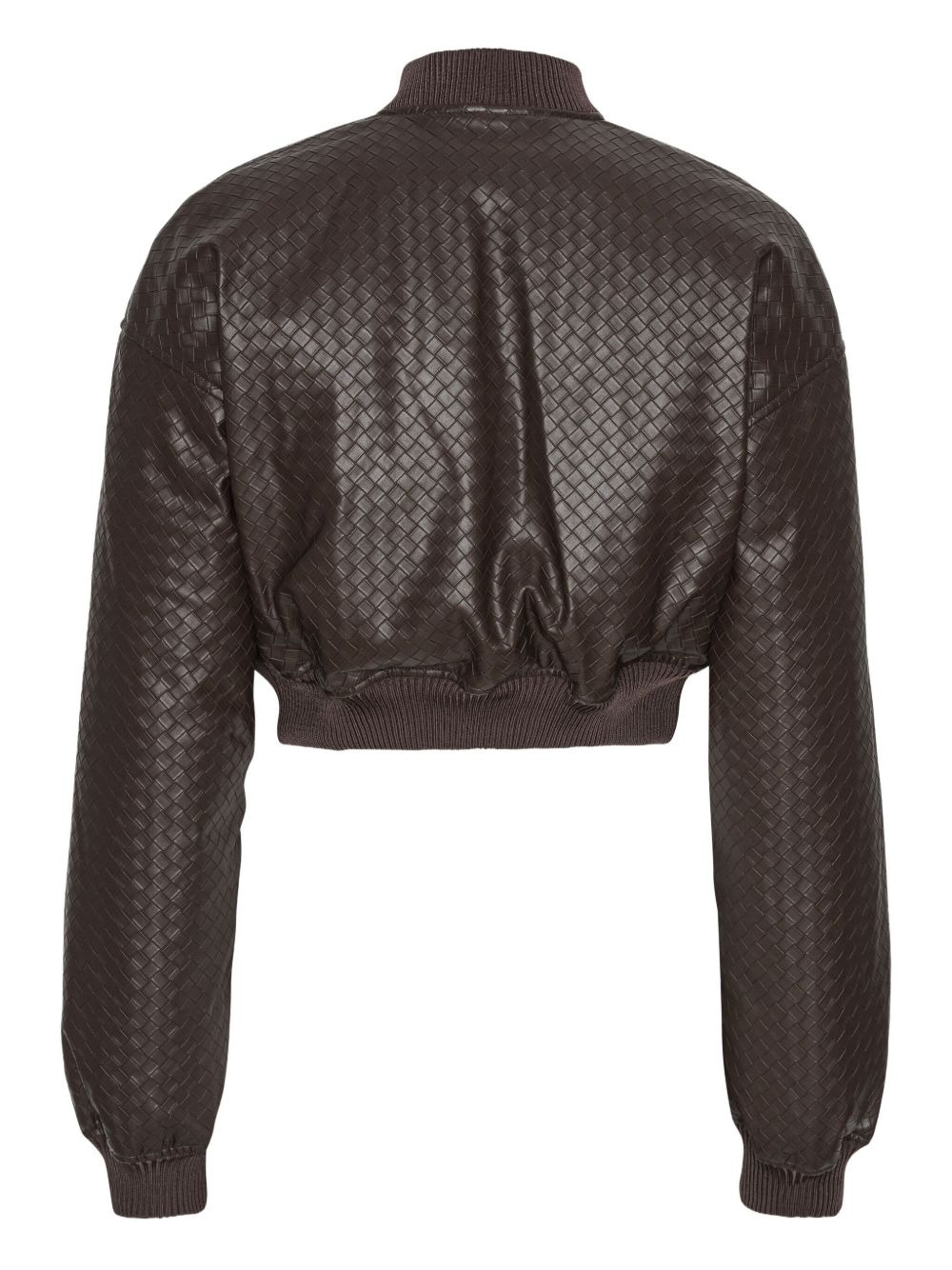 cropped puffer bomber jacket - 2