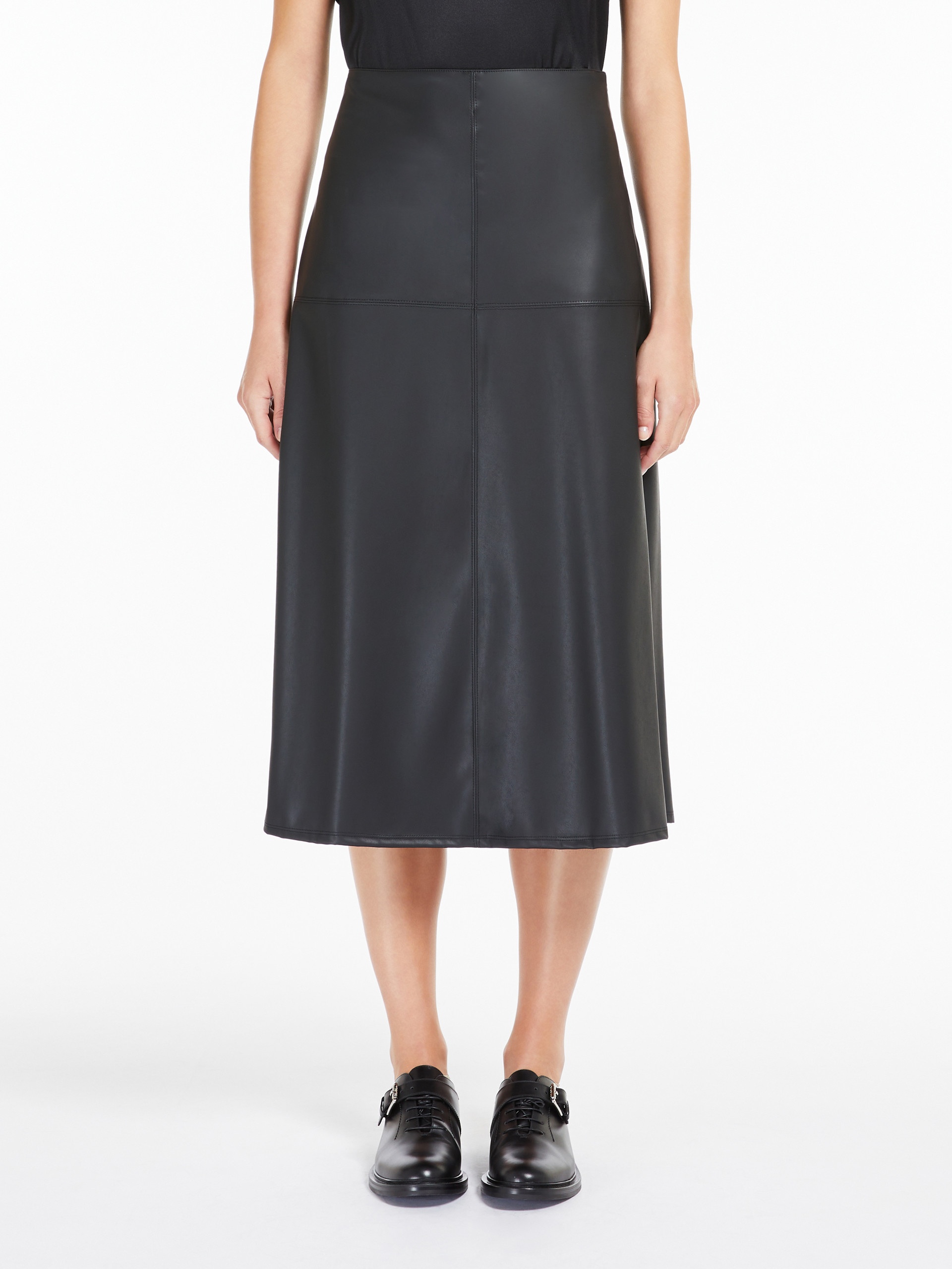 SCILLI Coated jersey skirt - 3