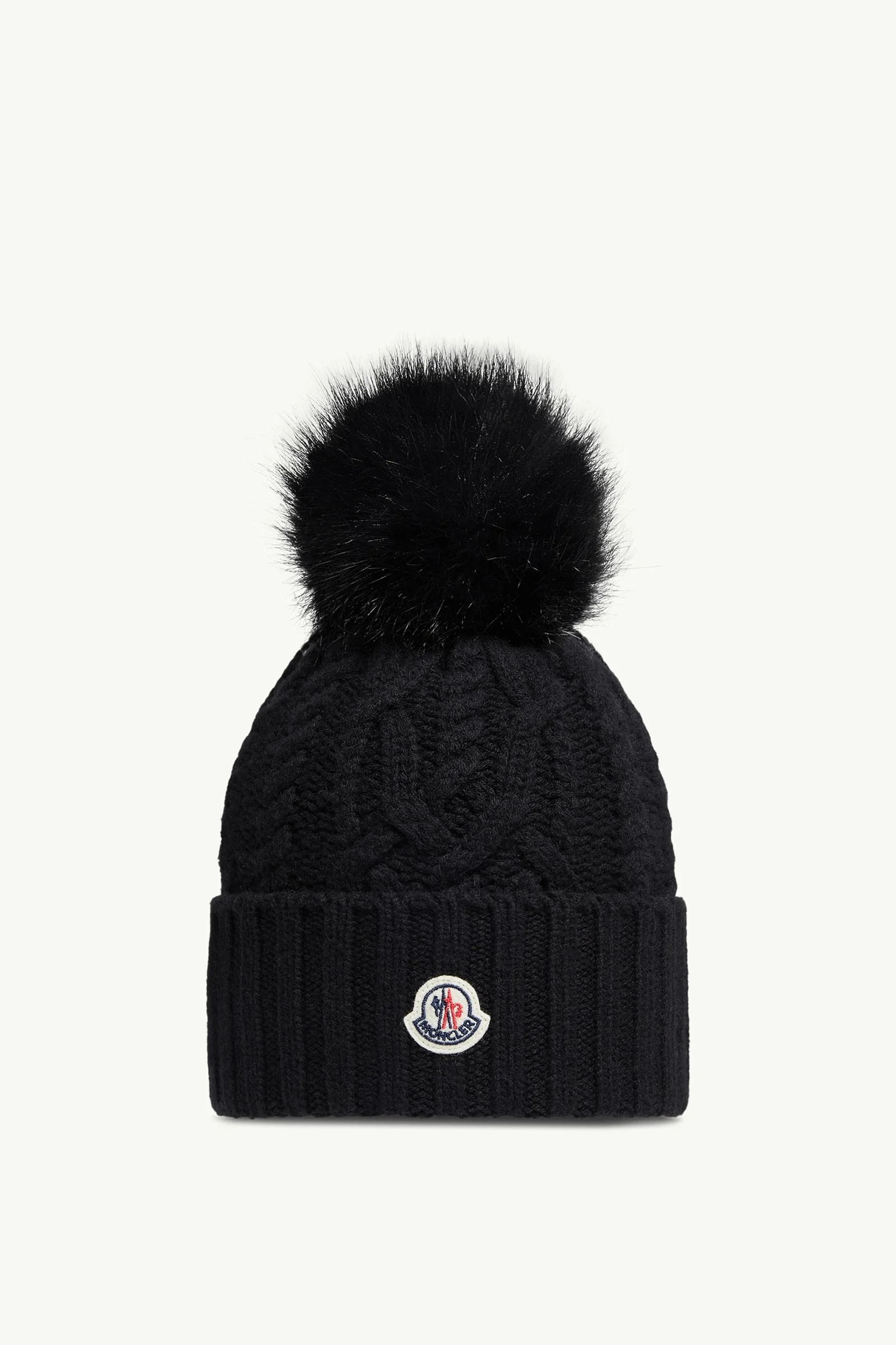Wool & Cashmere Blend Beanie with Pom Pom - 1