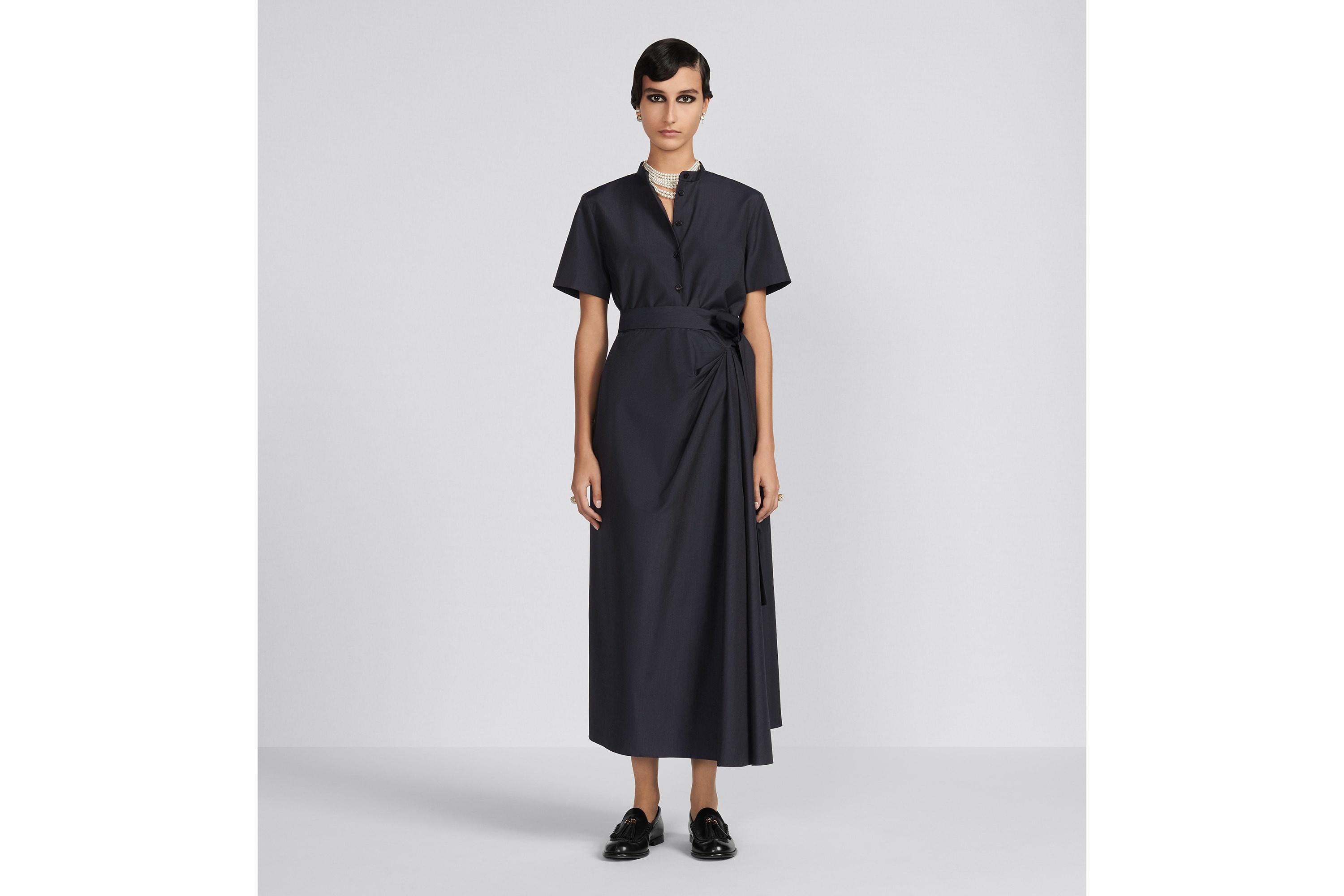 Mid-Length Draped Dress - 4