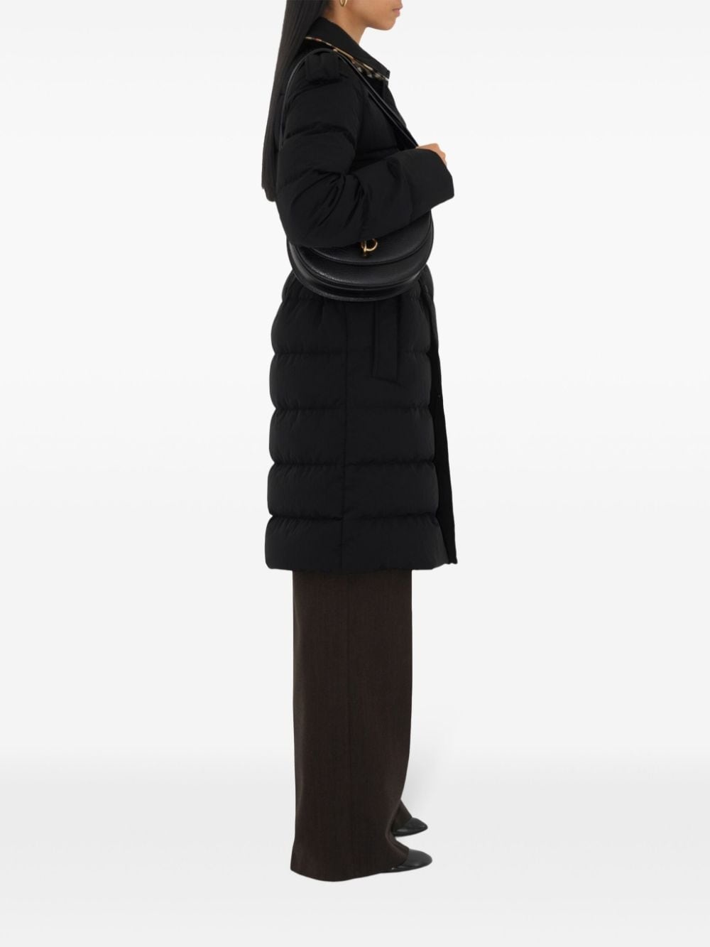 Mid-length Nylon Puffer Coat - 3