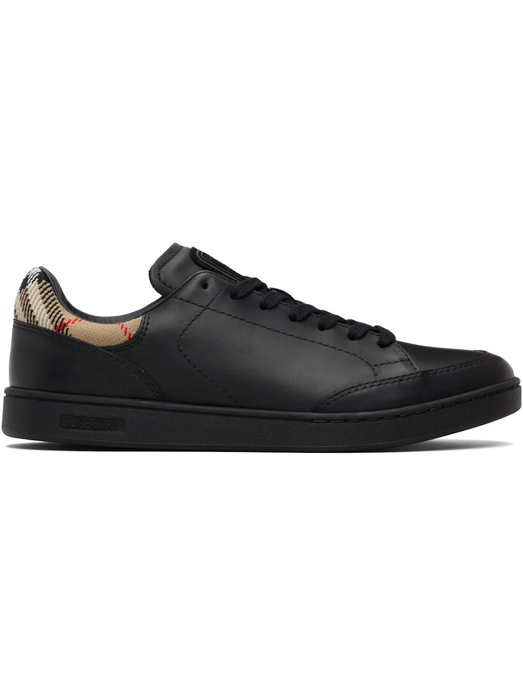 Black Leather Set Sneakers - 1