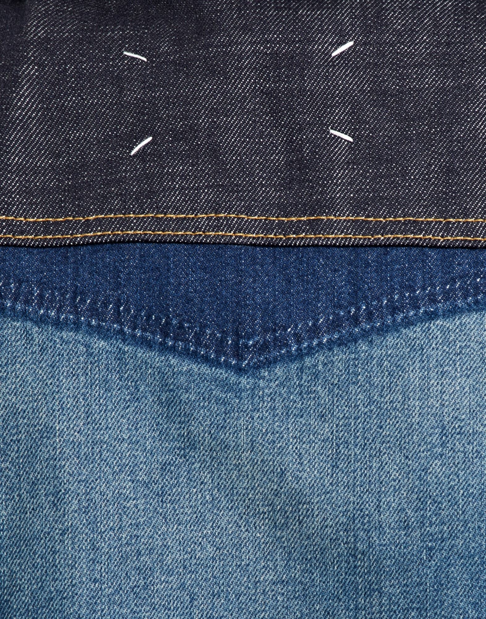Denim slip technique' sleeveless jacket - 6