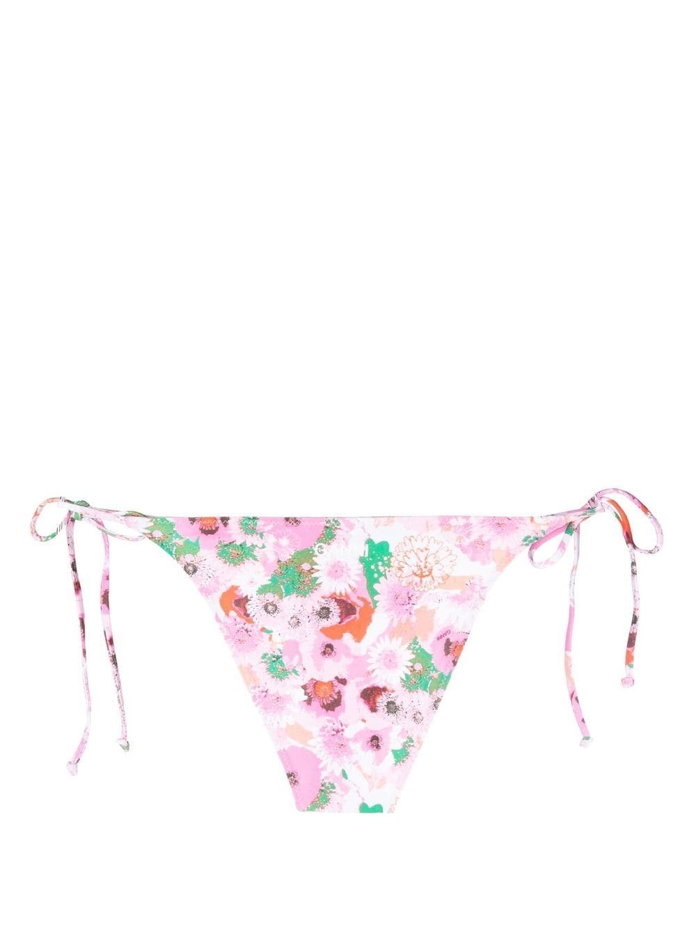 floral-print string bikini bottoms - 2