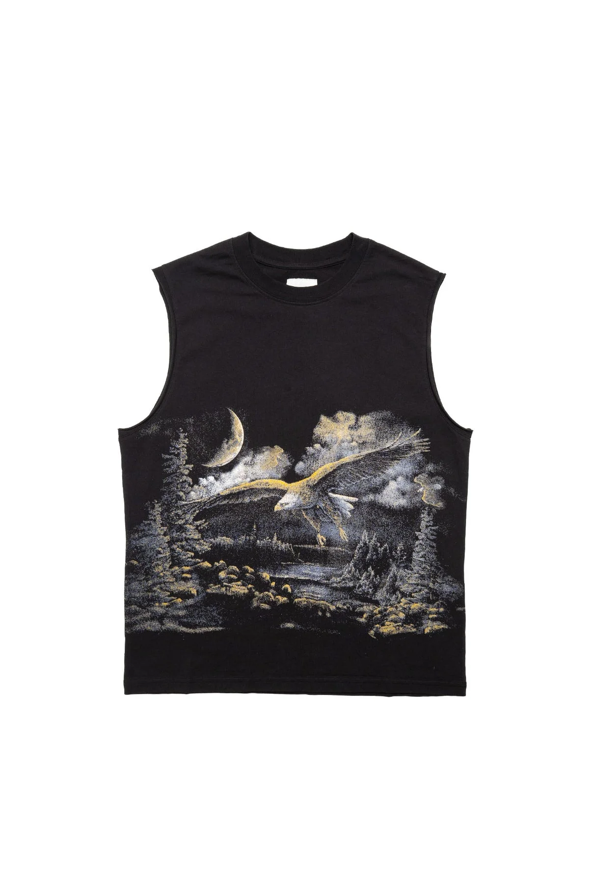 Fai Sleeveless Tee - Washed Black - 1