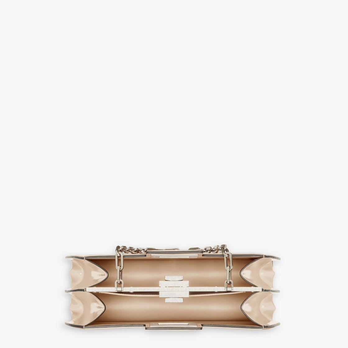 Medium Peekaboo Cut bag made of glossy beige leather. A new evolution of the iconic Peekaboo ISeeU,  - 4