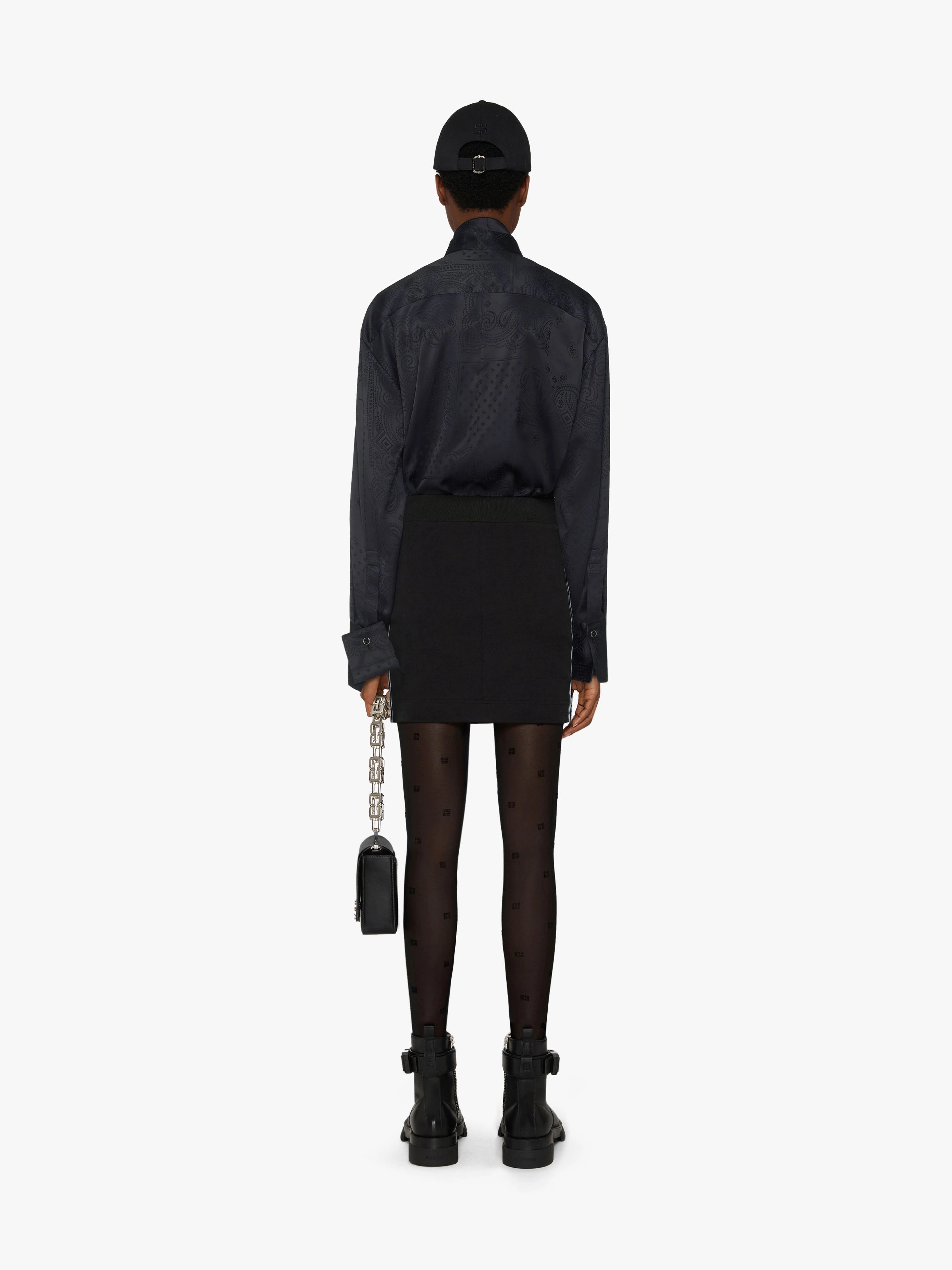 GIVENCHY MINI SKIRT WITH TAG EFFECT 4G WEBBING - 4