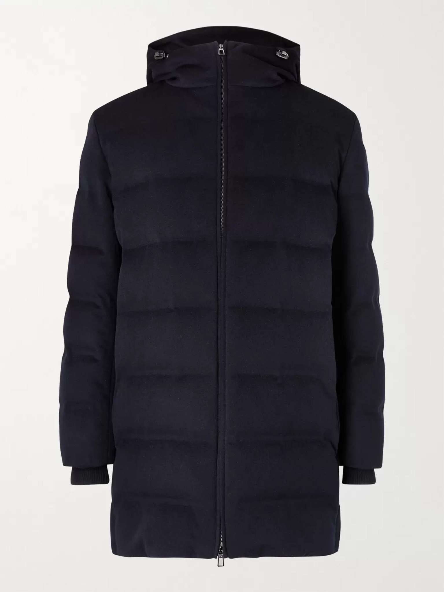 C.O.L.D. Quilted Cashmere Hooded Down Jacket - 1