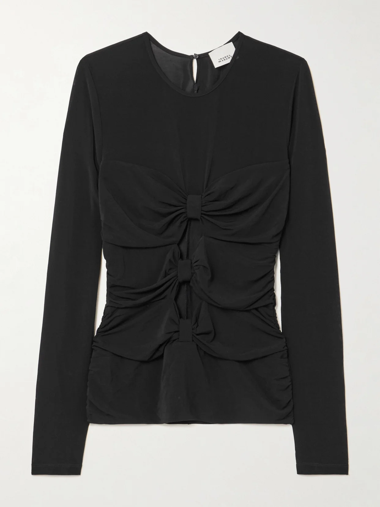 Gladice Bow-detailed Cutout Stretch-jersey Top - 1