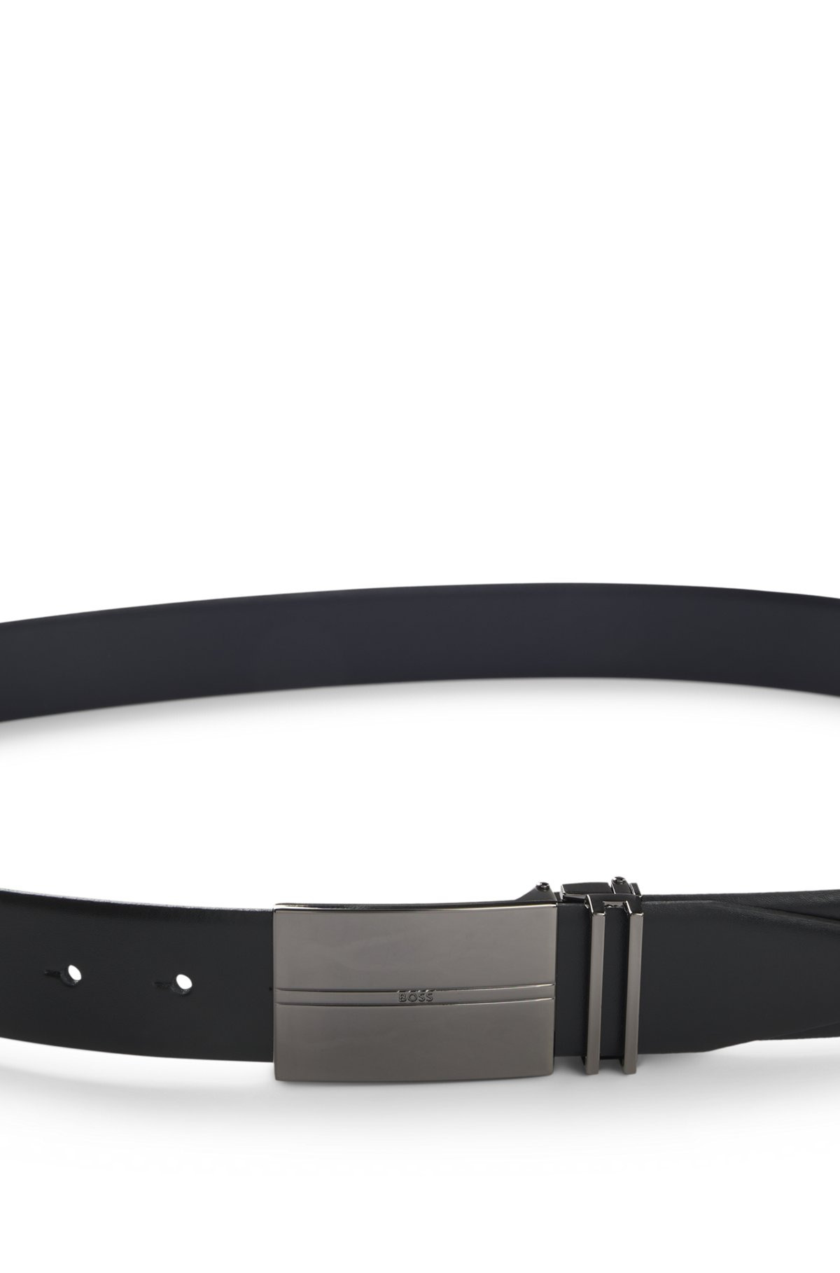 REVERSIBLE ITALIAN-LEATHER BELT WITH INTERCHANGEABLE BUCKLES - 4