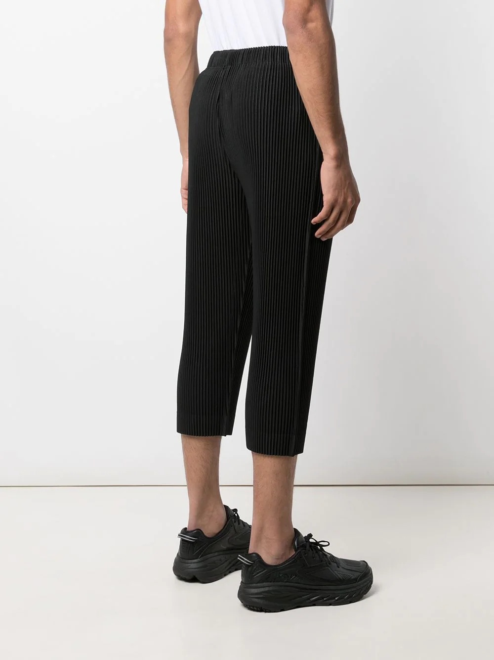 cropped plissé trousers - 4