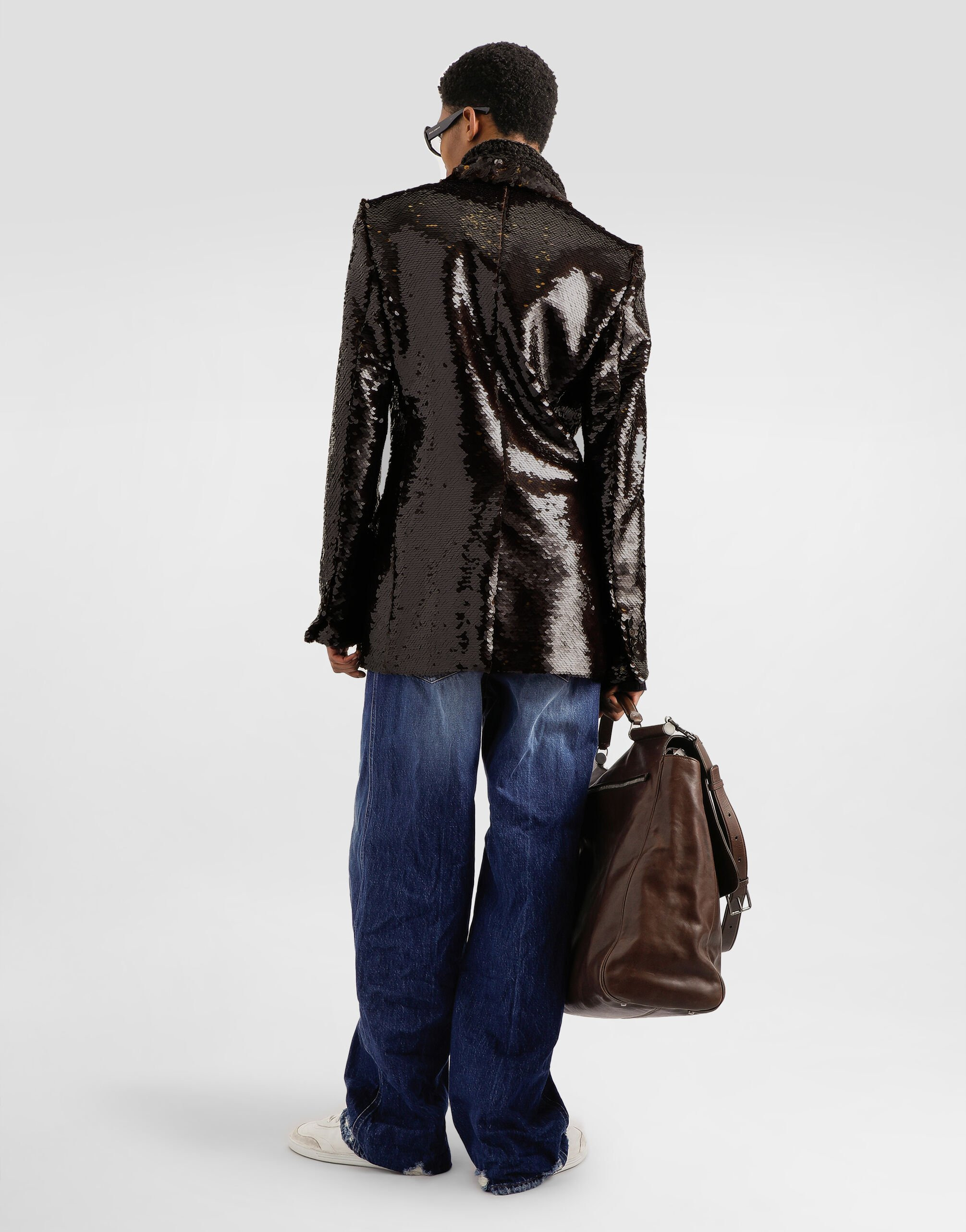 Single-breasted sequin jacket - 3
