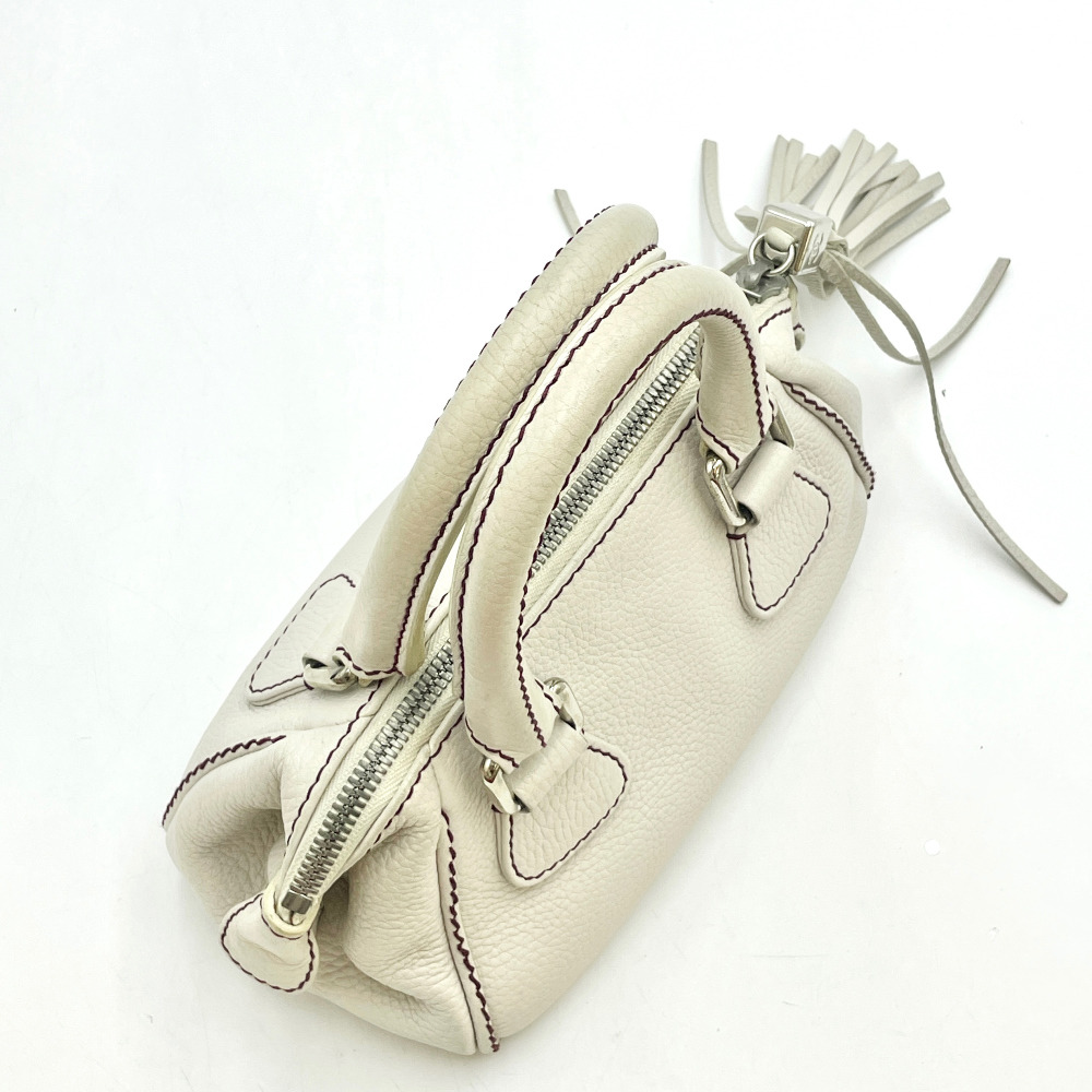 Chanel No. 8 Ivory Bowling Tassel Tote Bag - 9