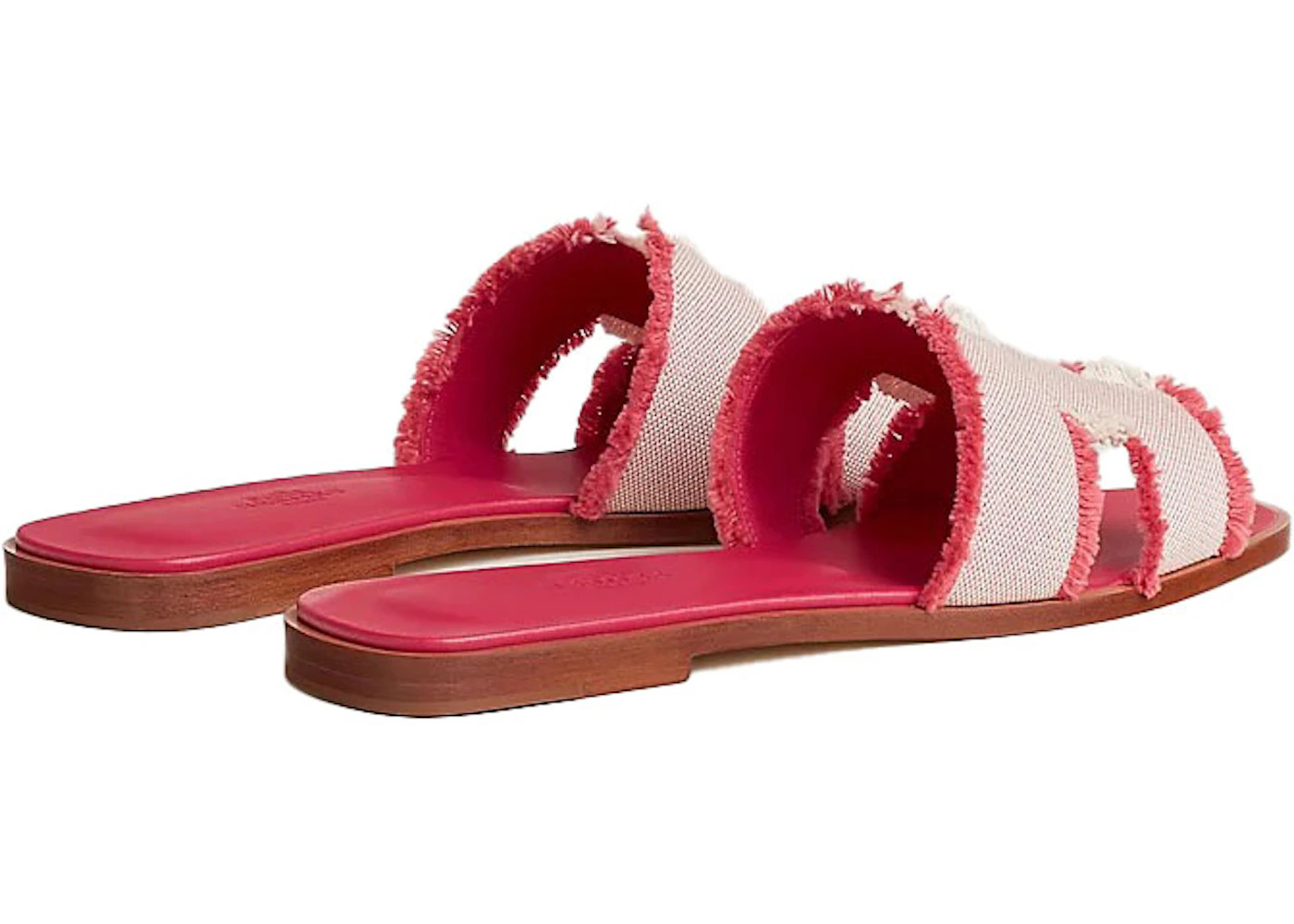 Hermes Oran Sandal Frambroise Canvas - 3