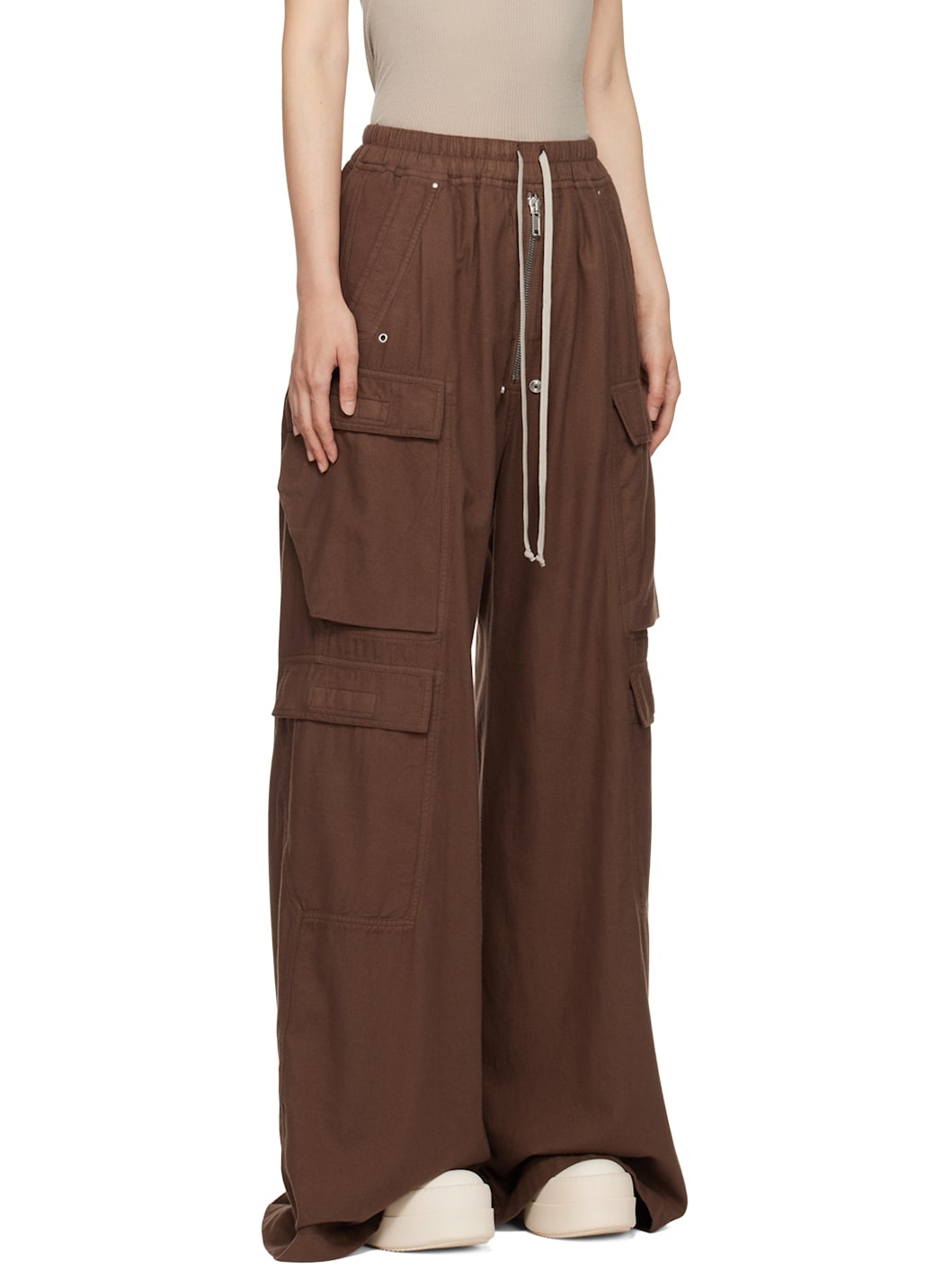 Brown Porterville Double Cargo Jumbo Bela Trousers - 2